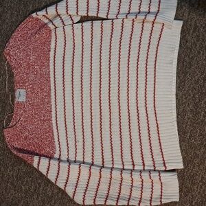 Vero Moda Pink and White Striped Sweater
